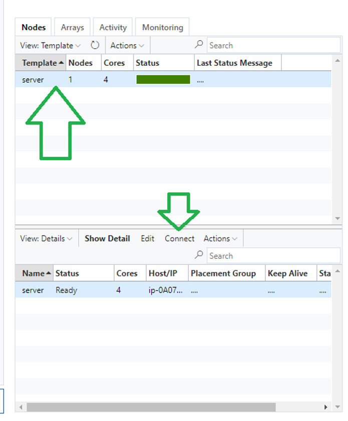 Choose the server node