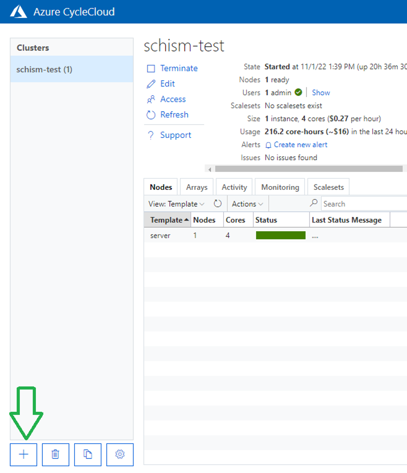 Create a cluster